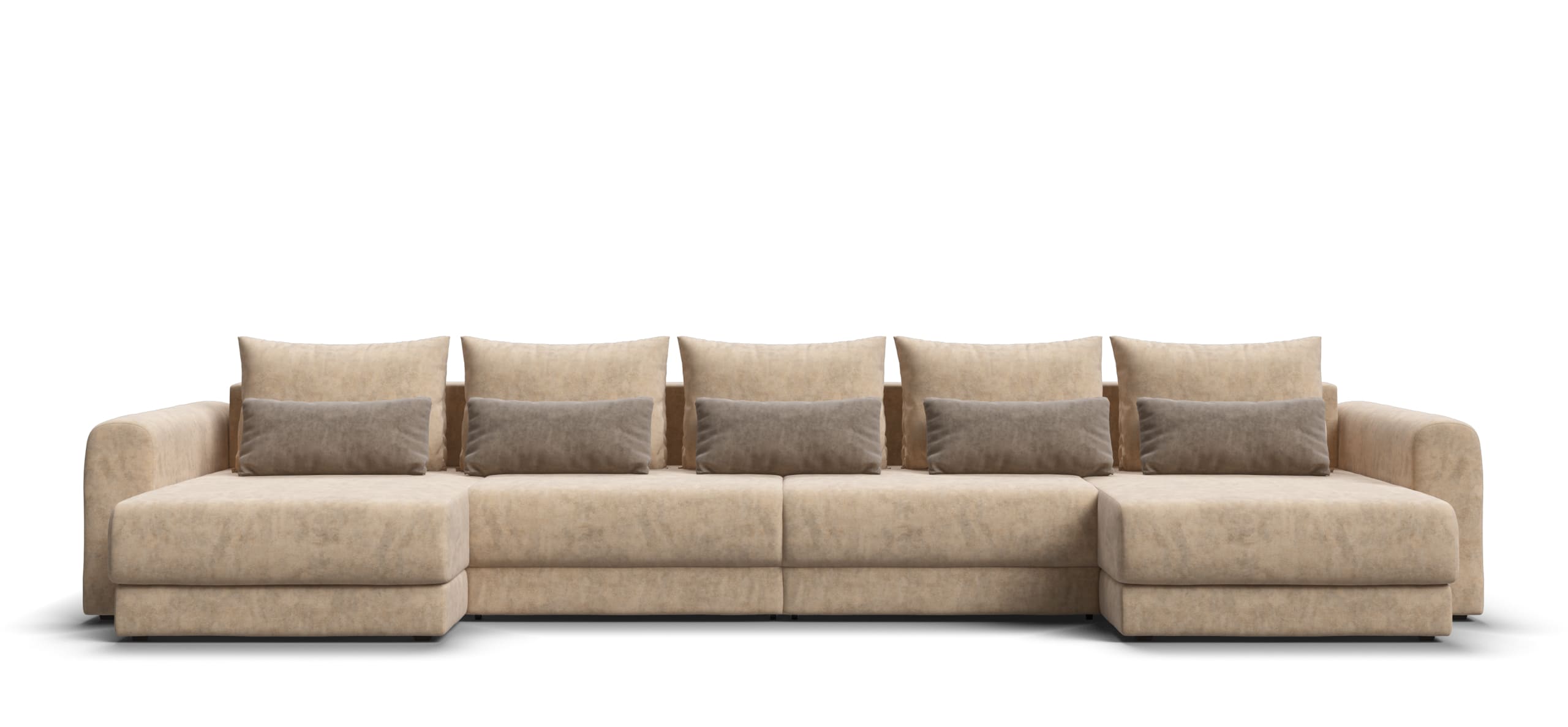 Модульный п-образный диван Ричмонд Модуль Велюр Роял шампань