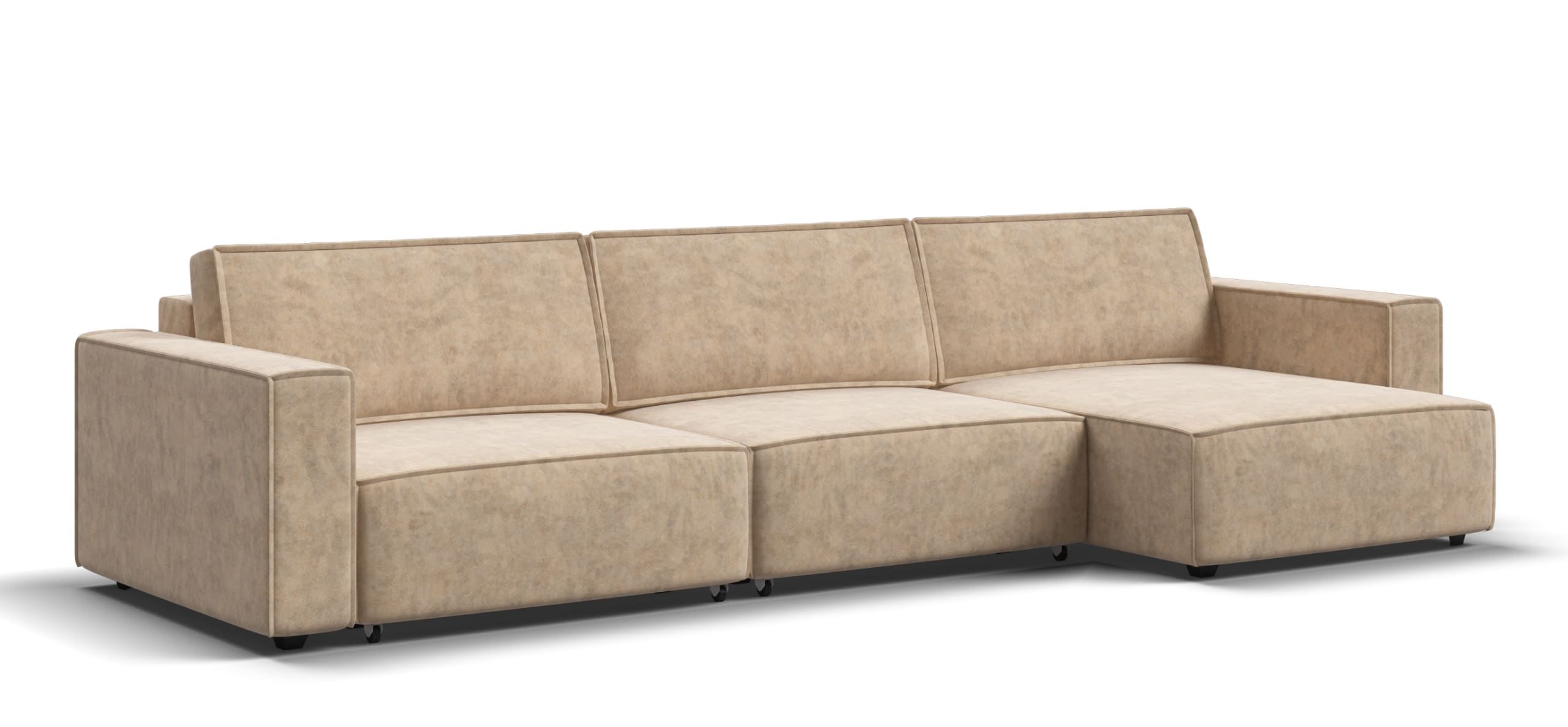 Угловой диван Босс Софт Модуль Макс Велюр Роял шампань