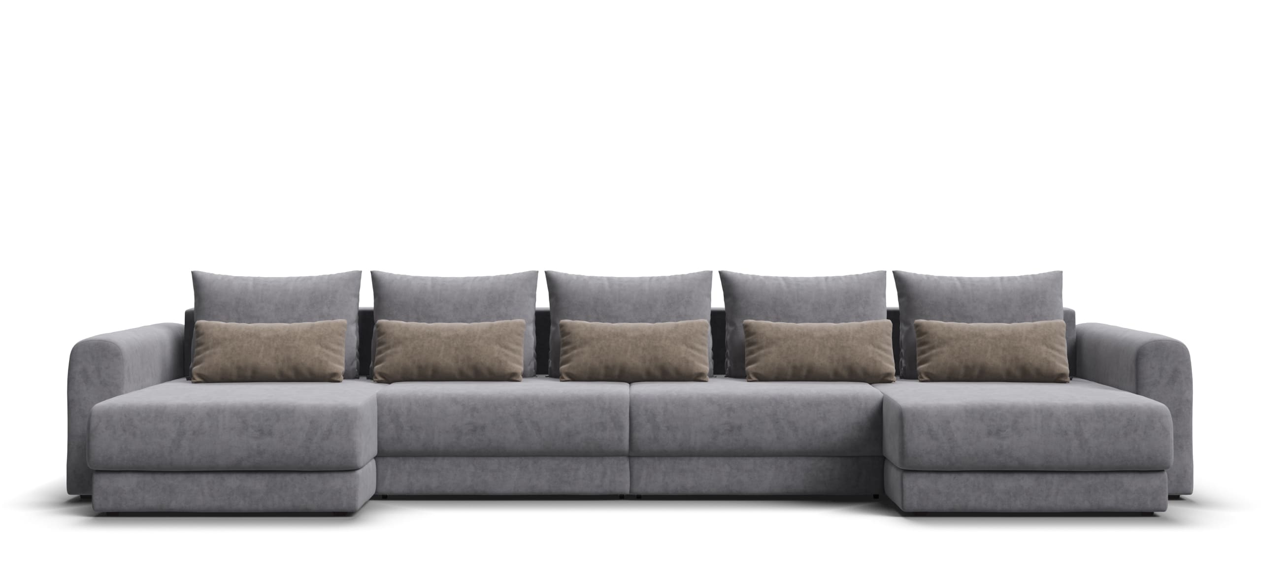 Модульный п-образный диван Ричмонд Модуль Велюр Роял агат