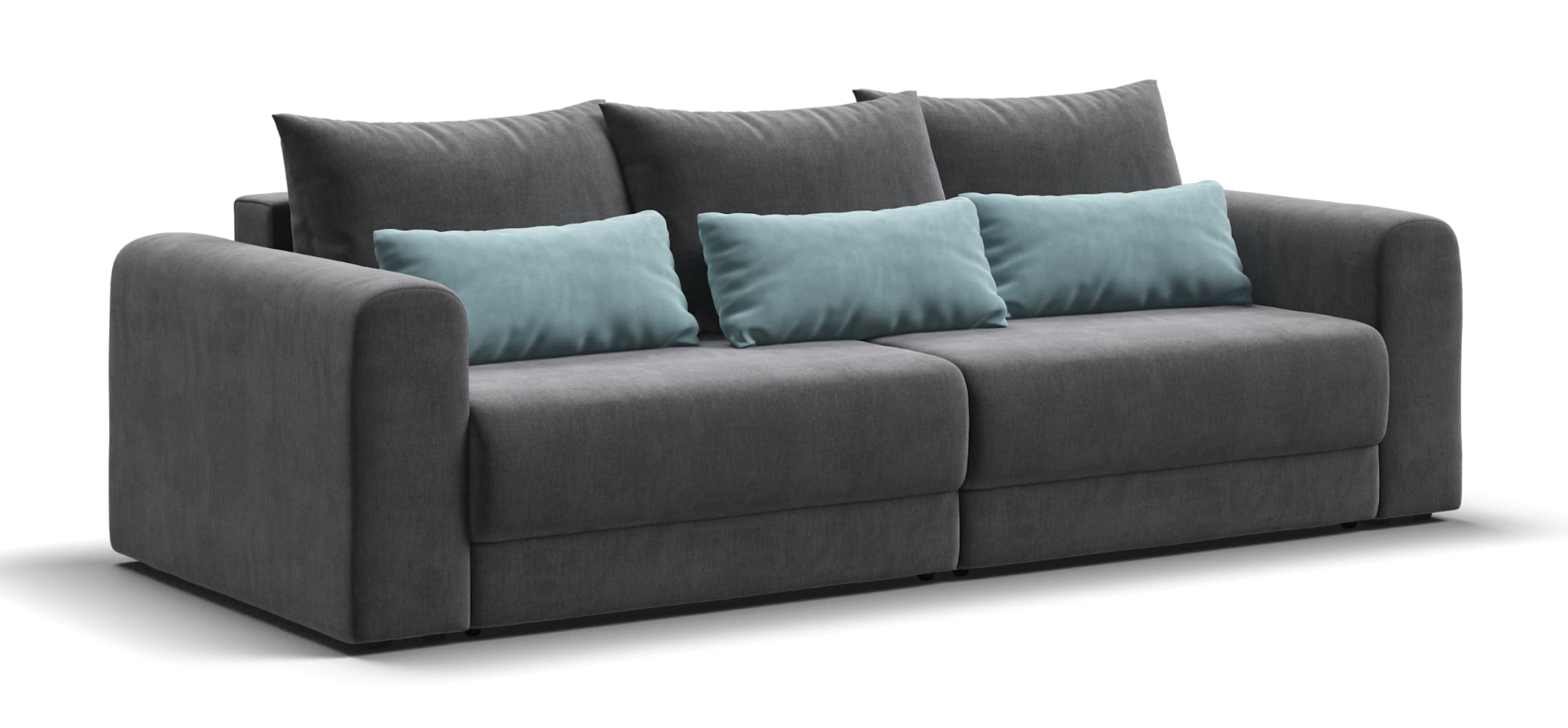 Модульный диван Ричмонд Модуль Велюр Монолит серый