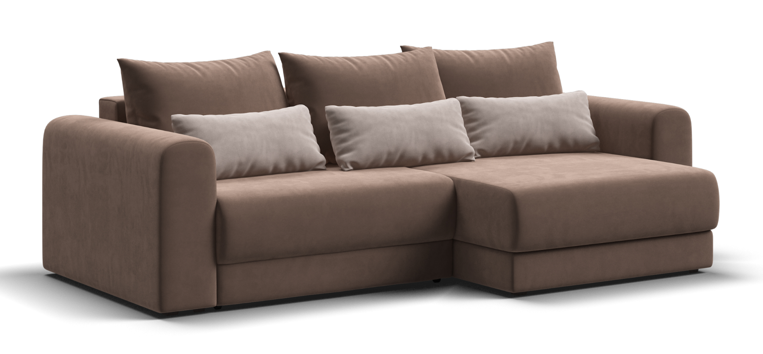 Модульный угловой диван Ричмонд Модуль Велюр Монолит мокко