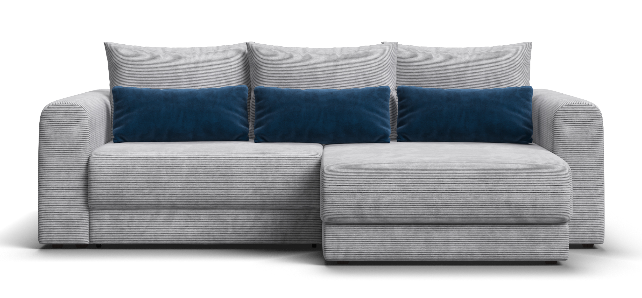 Модульный угловой диван Ричмонд Модуль Вельвет Корд серый