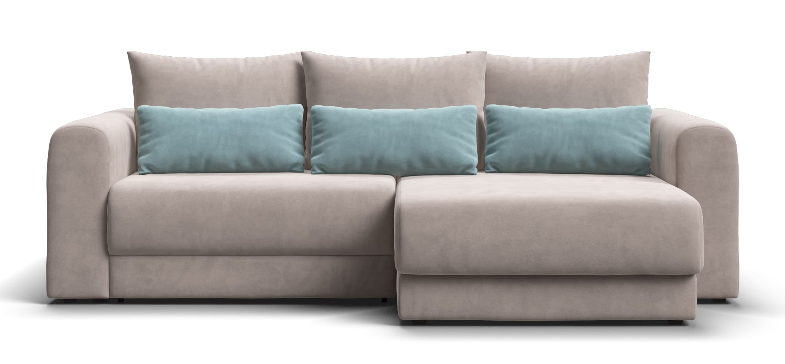 Модульный угловой диван Ричмонд Модуль Велюр Монолит латте