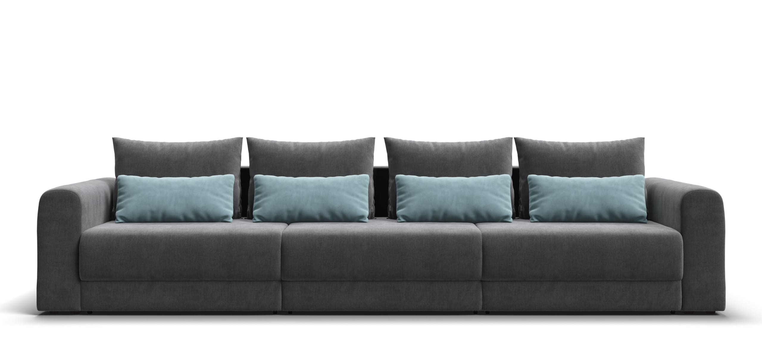 Модульный диван Ричмонд Модуль Макс Велюр Монолит серый