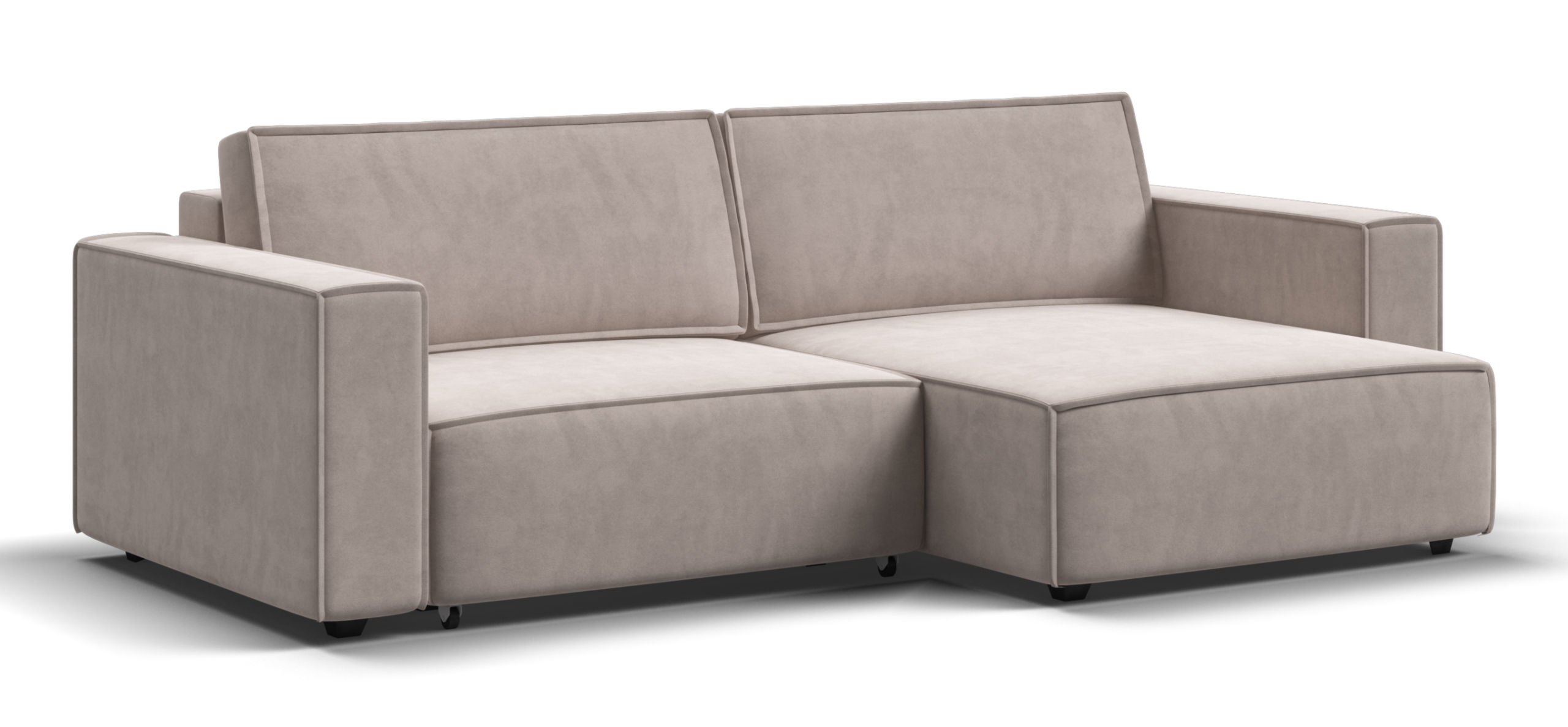 Угловой диван Босс Софт Модуль Велюр Монолит латте