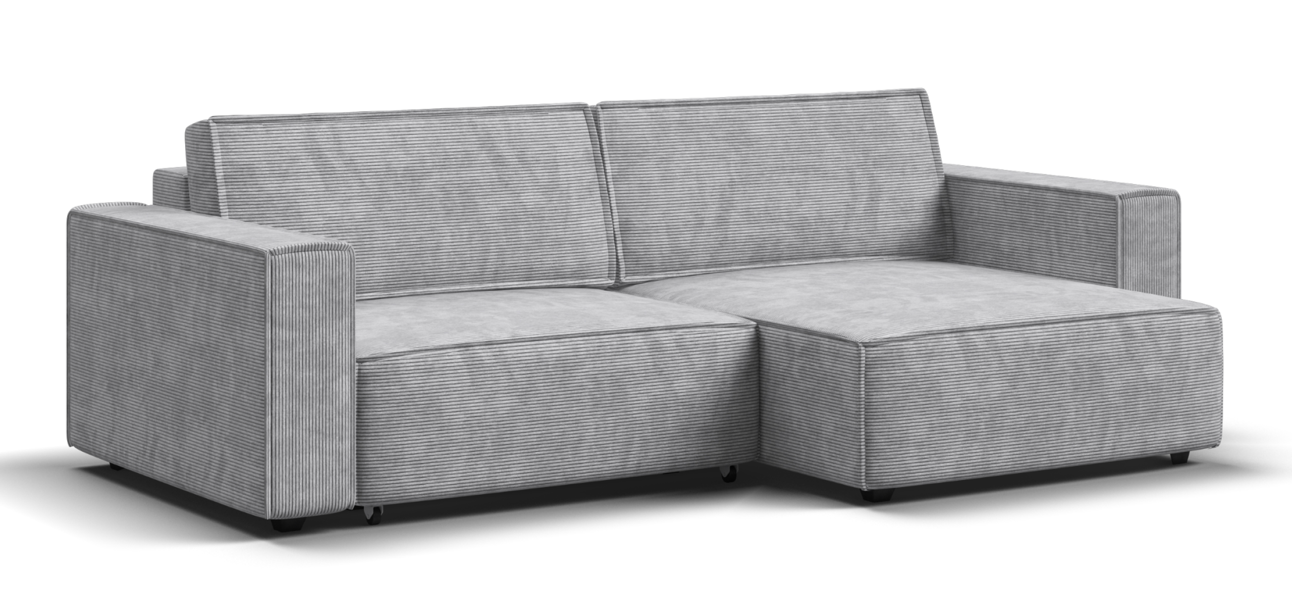 Угловой диван Босс Софт Модуль Вельвет Корд серый