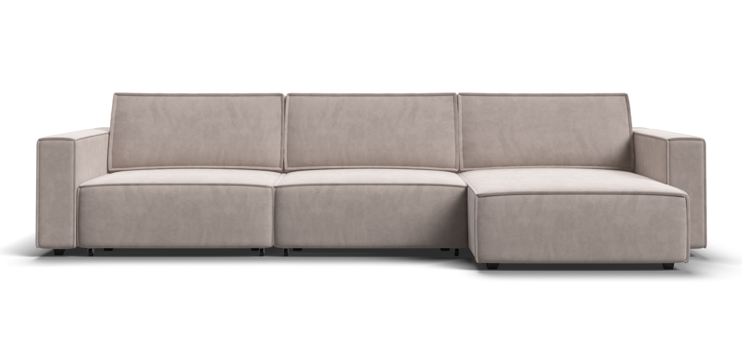 Угловой диван Босс Софт Модуль Макс Велюр Монолит латте