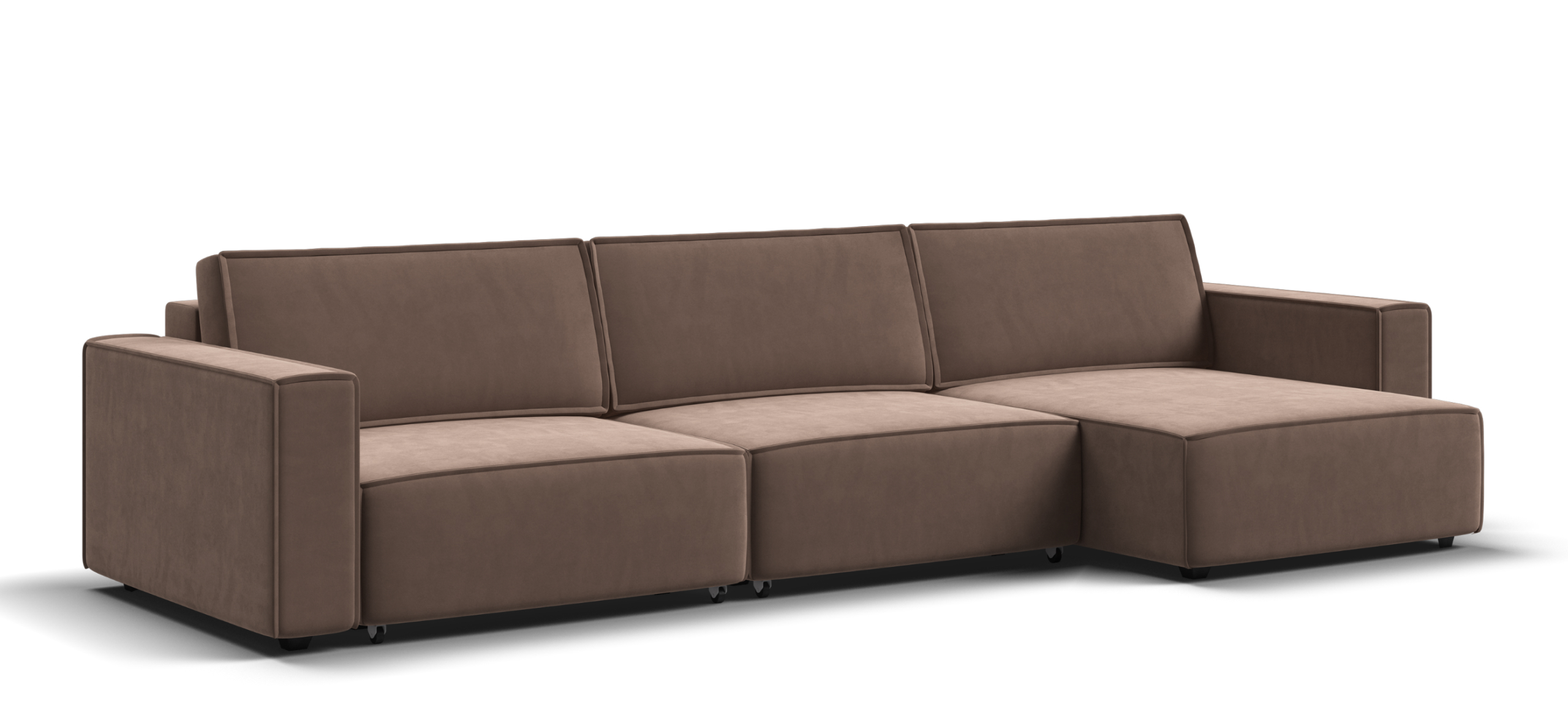 Угловой диван Босс Софт Модуль Макс Велюр Монолит мокко