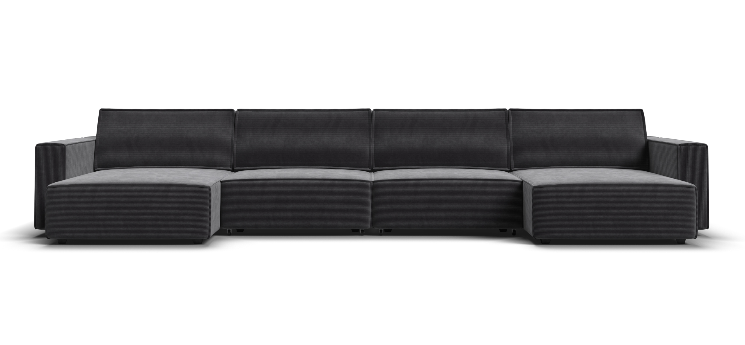 П-образный диван Босс Софт Модуль Вельвет Корд графит