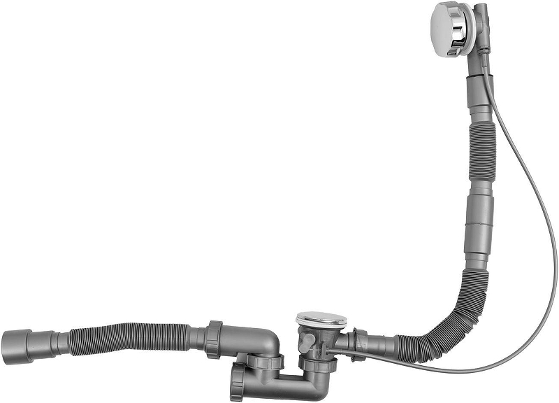 Слив-перелив Aquanet 339430 полуавтомат цвет Хром