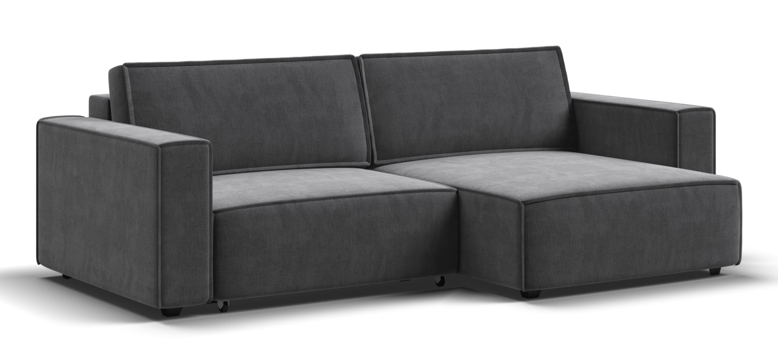 Угловой диван Босс Софт Модуль Велюр Монолит серый