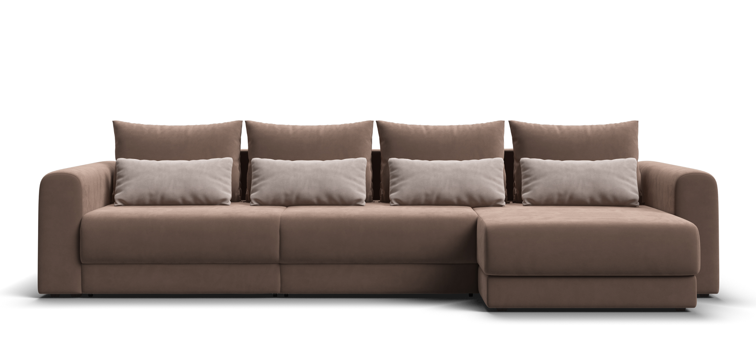 Модульный угловой диван Ричмонд Модуль Макс Велюр Монолит мокко