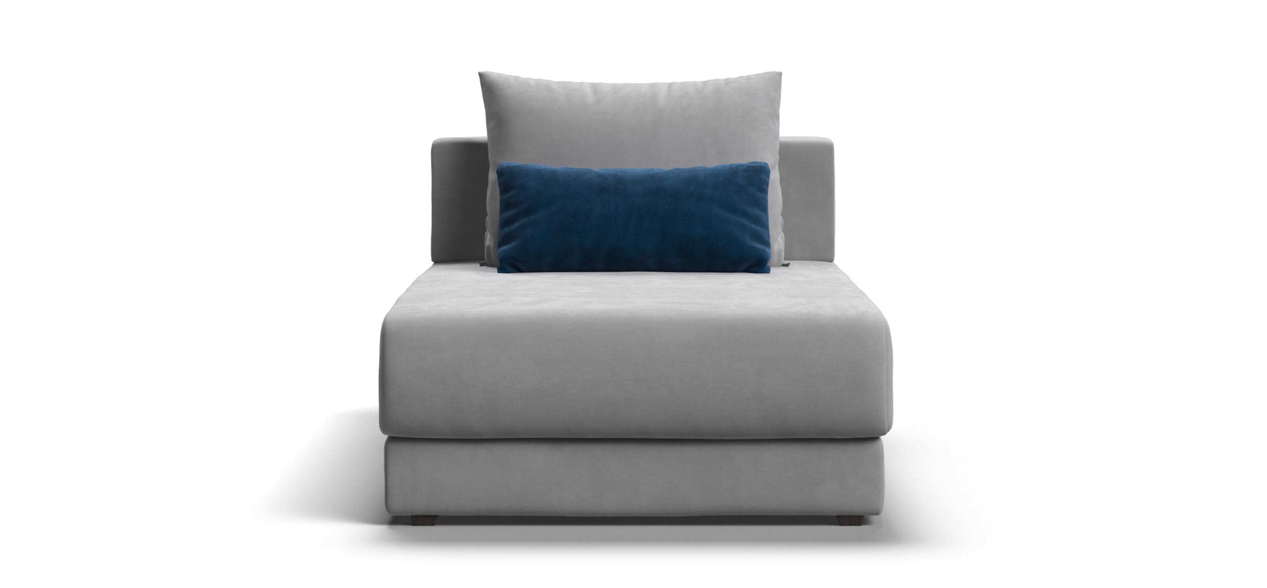 Ричмонд Модуль оттоманка Велюр Монолит сталь